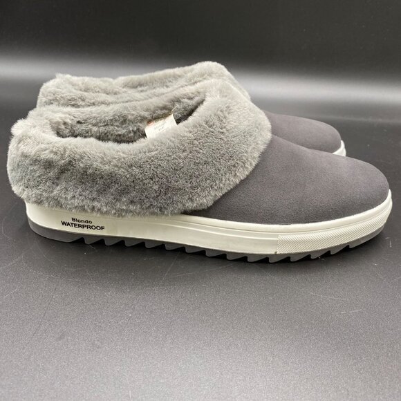 Blondo Grey Suede Waterproof Mules Women's Size 8.5 - Picture 5 of 9